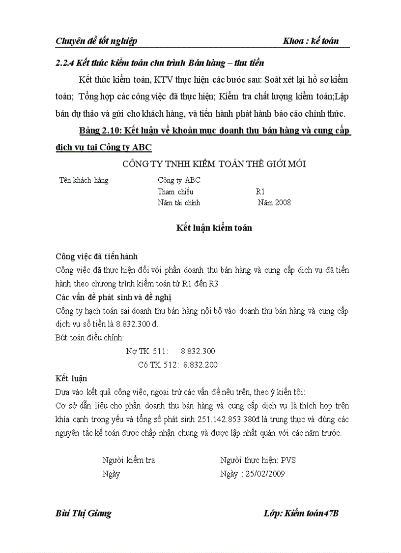 image for page Hoàn thiện kiểm toán chu trình bán hàng thu tiền tại Công ty TNHH Kiểm toán Thế giới mới NWA 1