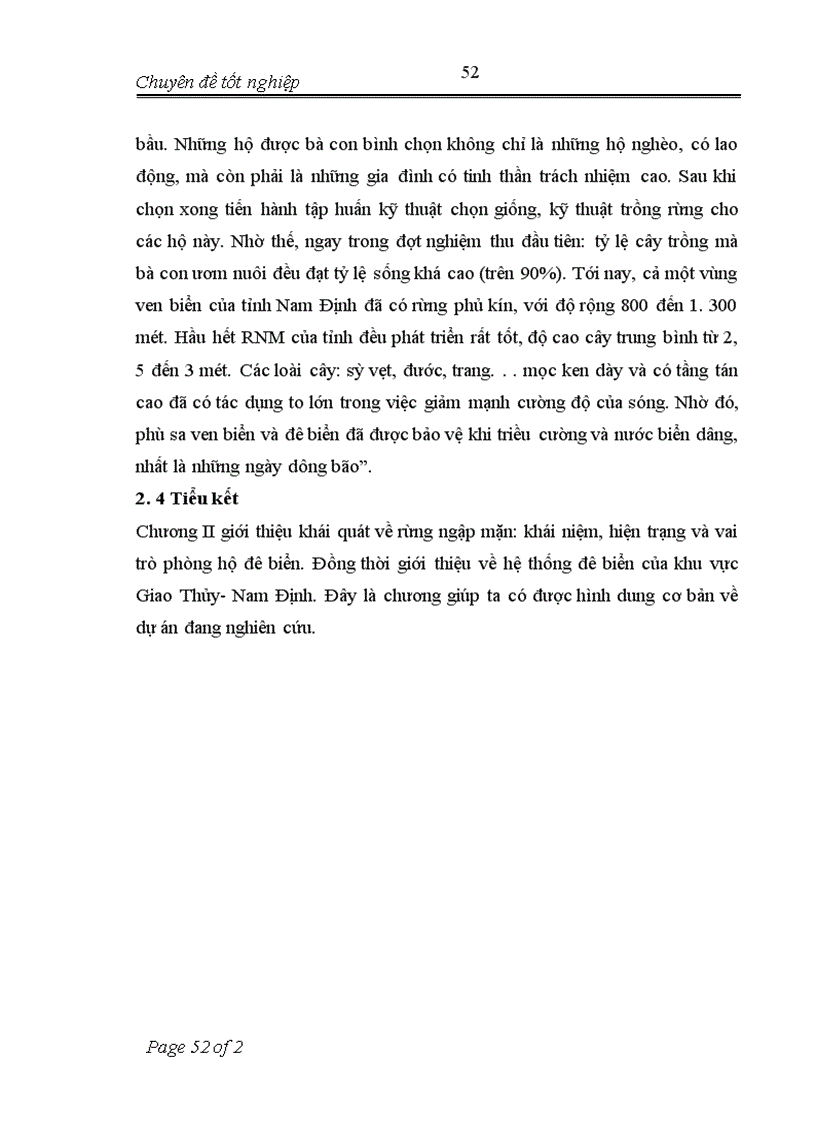 image for page Áp dụng phương pháp CBA để đánh giá hiệu quả của dự án trồng rừng ngập mặn phòng hộ đê biển khu vực Giao Thủy Nam Định