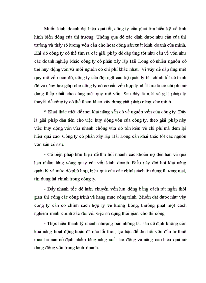 image for page Hiệu quả sử dụng vốn của Công ty Cổ phần Xây Lắp Hải Long 1