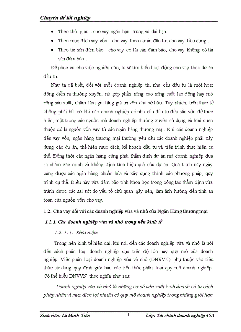 image for page Thẩm định tài chính dự án trong cho vay đối với các doanh nghiệp vừa và nhỏ tai Ngân hàng InComBank Thanh Xuân 1