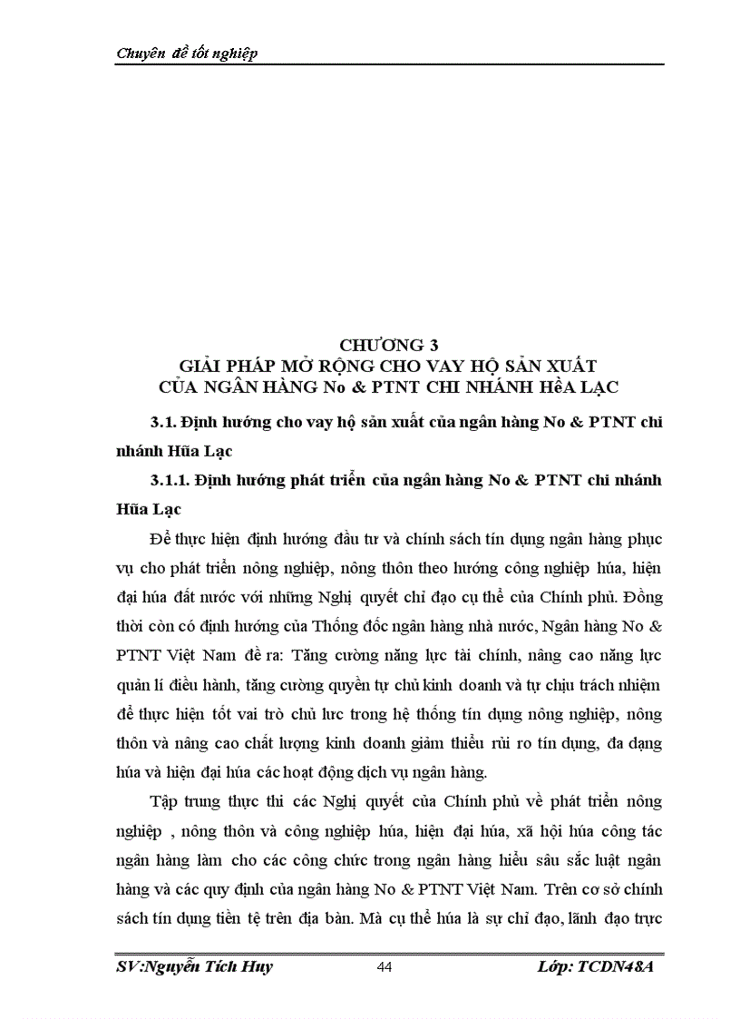 image for page Mở rộng cho vay hộ sản xuất tại ngân hàng No PTNT Việt Nam chi nhánh Hòa Lạc 1