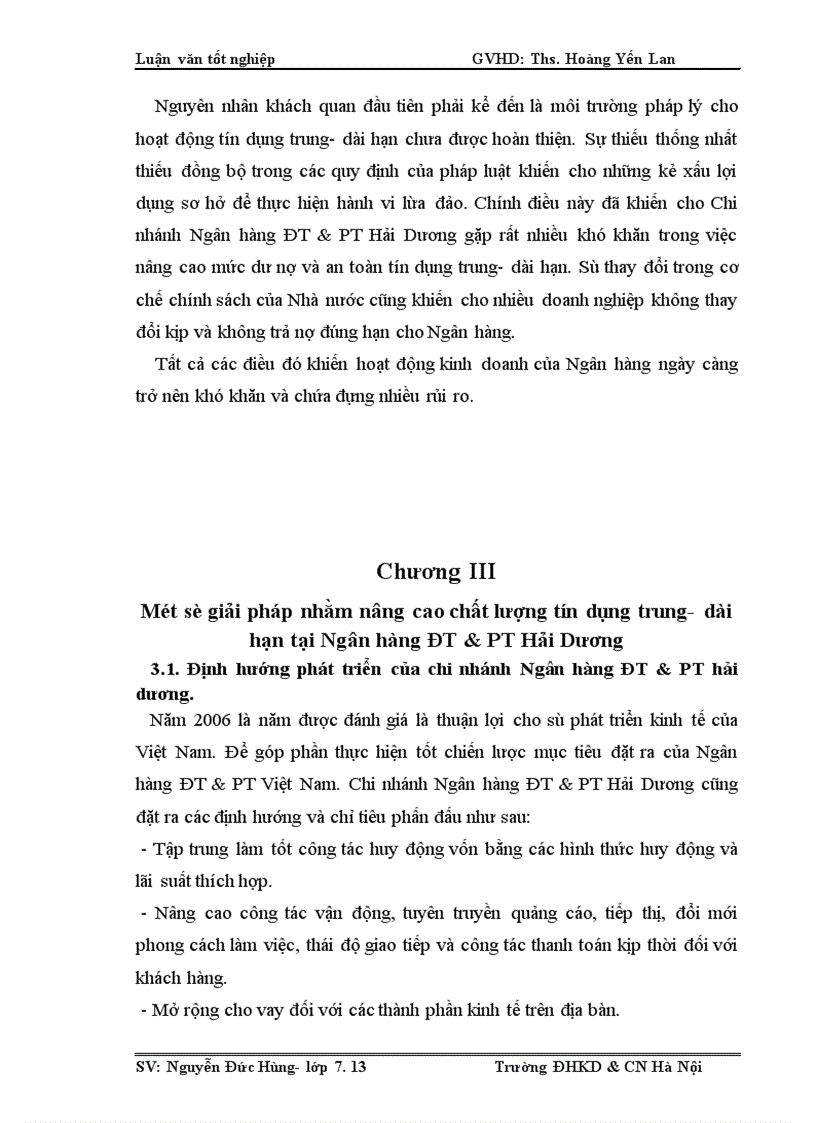 image for page Một số giải pháp nâng cao chất lượng tín dụng trung dài hạn tại Chi nhánh Ngân hàng ĐT PT Hải Dương 1