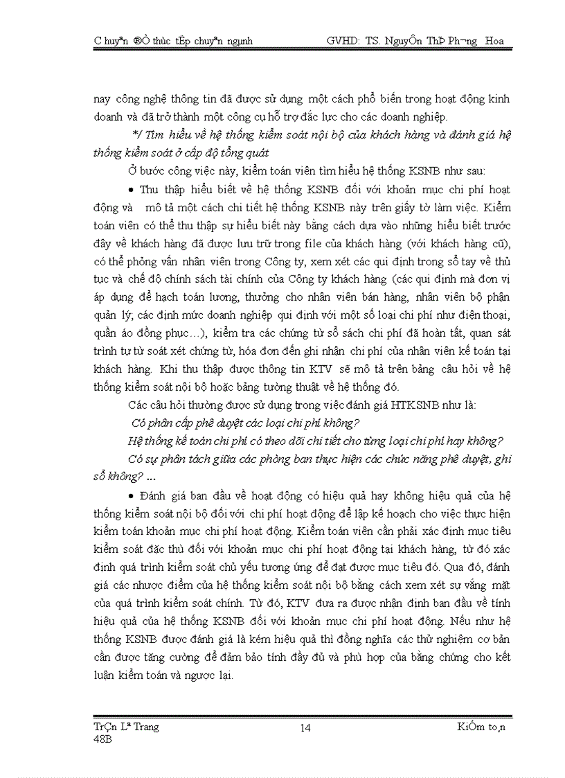 image for page Quy trình kiểm toán khoản mục chi phí hoạt động trong kiểm toán Báo cáo tài chính do Công ty TNHH kiểm toán PKF Việt Nam thực hiện 1