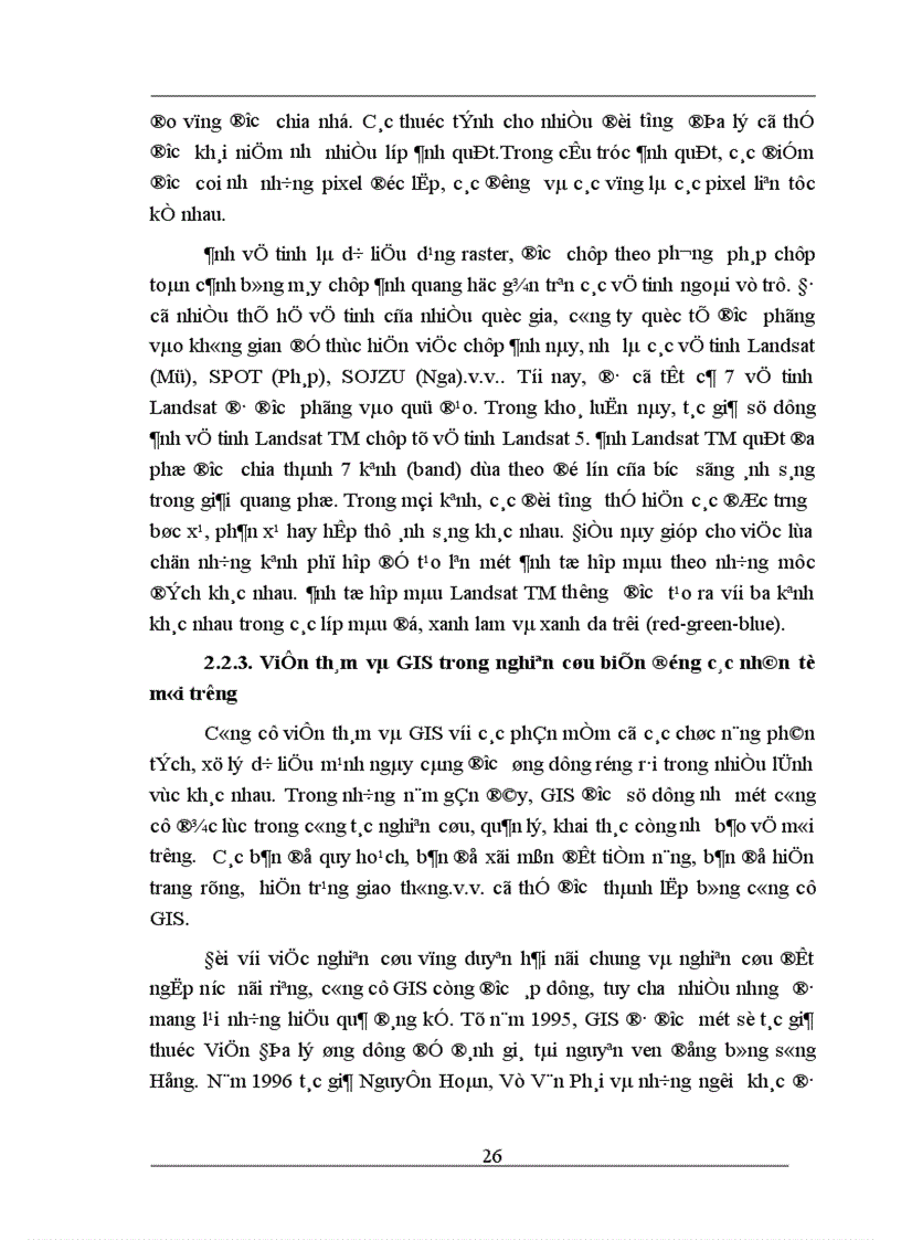 image for page ứng dụng viễn thám và hệ thông tin địa lý GIS trong đánh giá biến động sử dụng tài nguyên đất ngập nước khu vực cửa sông Hồng