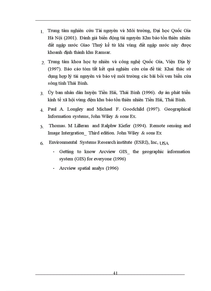 image for page ứng dụng viễn thám và hệ thông tin địa lý GIS trong đánh giá biến động sử dụng tài nguyên đất ngập nước khu vực cửa sông Hồng