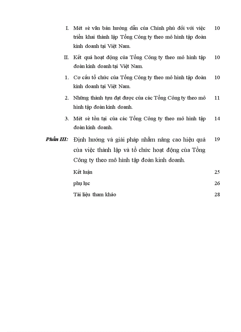 Thực trạng và giải pháp của quá trình thành lập và tổ chức hoạt động của Tổng Công ty theo mô hình tập đoàn kinh doanh 1