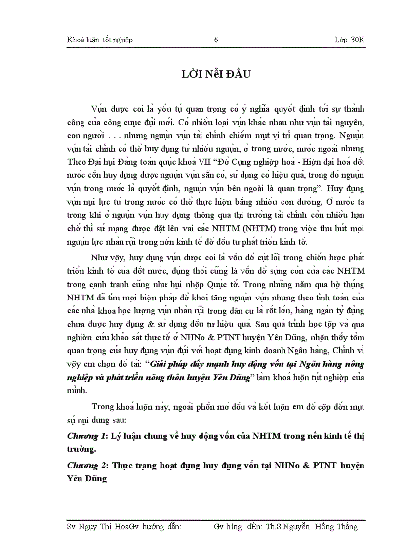 image for page Giải pháp đẩy mạnh huy động vốn tại Ngân hàng nông nghiệp và phát triển nông thôn huyện Yên Dũng 1