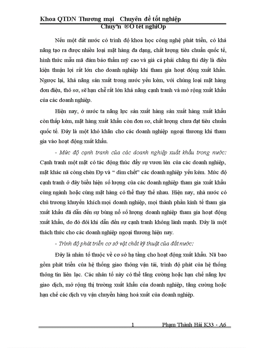 image for page Một số Biện pháp thúc đẩy hoạt động xuất khẩu ở Công ty xuất nhập khẩu Hà Tây 1