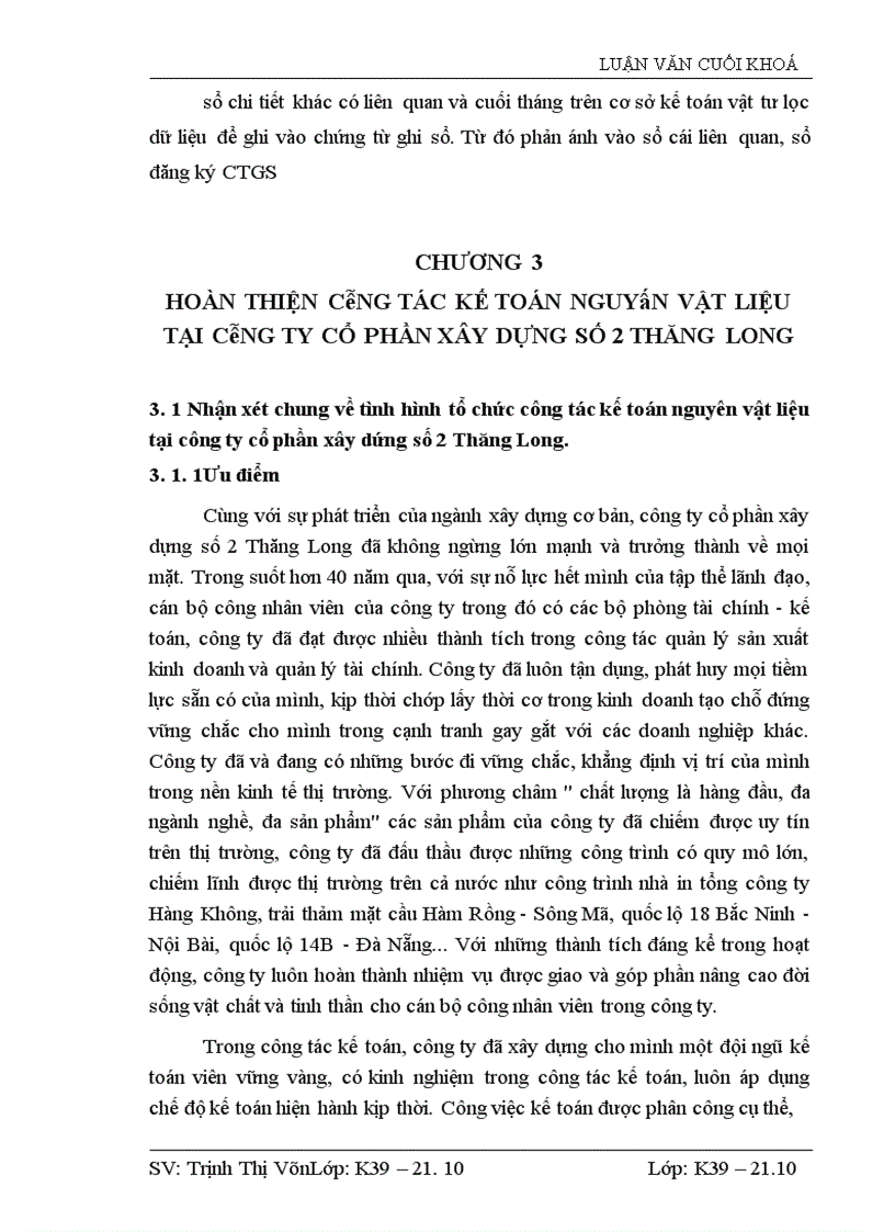 image for page Hoàn thiện kế toán nguyên vật liệu ở công ty cổ phần xây dựng số 2 Thăng Long 1