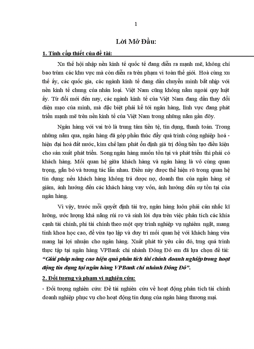 image for page Giải pháp nâng cao hiệu quả phân tích tài chính doanh nghiệp trong hoạt động tín dụng tại ngân hàng VPBank chi nhánh Đông Đô