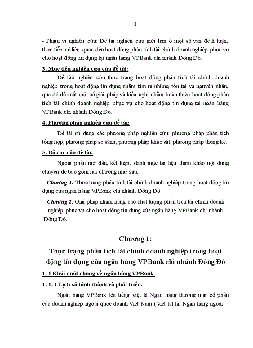 image for page Giải pháp nâng cao hiệu quả phân tích tài chính doanh nghiệp trong hoạt động tín dụng tại ngân hàng VPBank chi nhánh Đông Đô