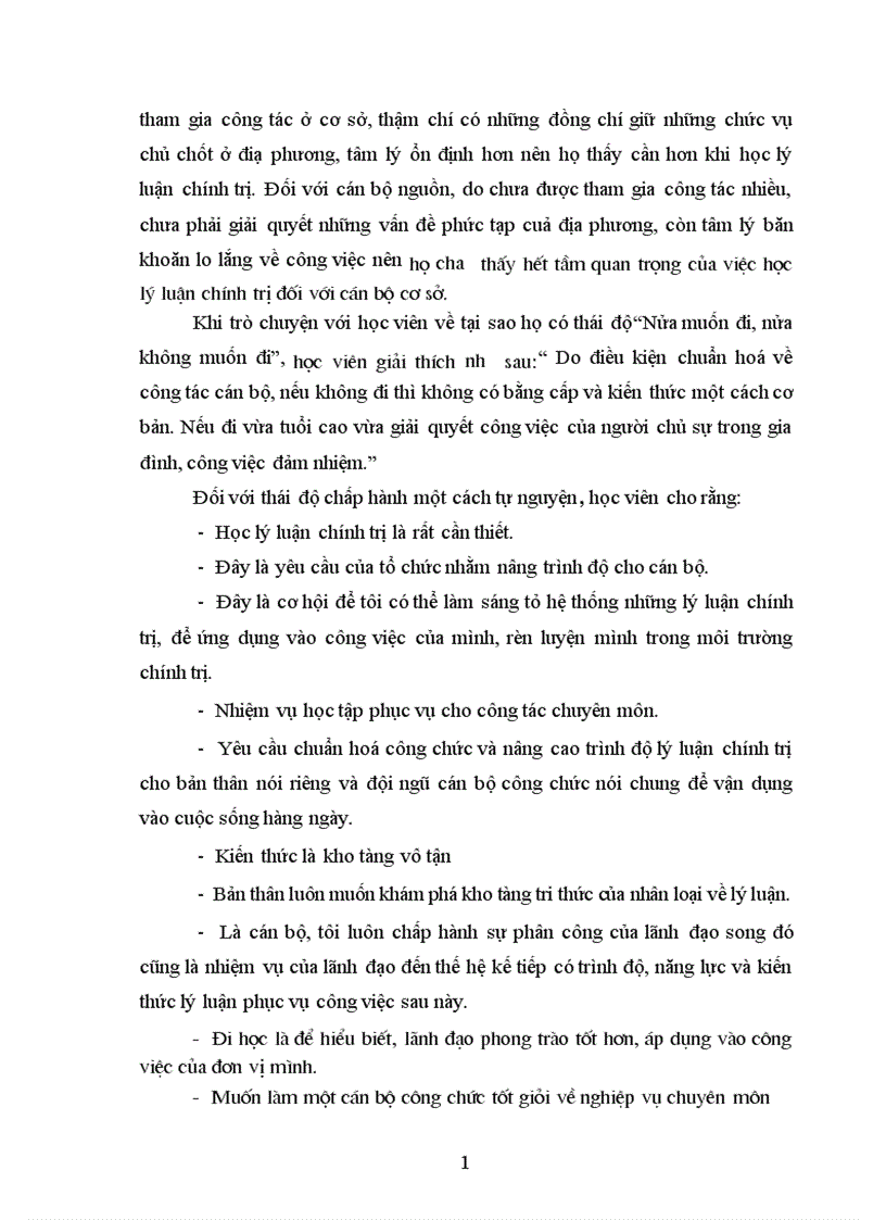 image for page Động cơ đi học lý luận chính trị của học viên trường chính trị tỉnh Hà Nam