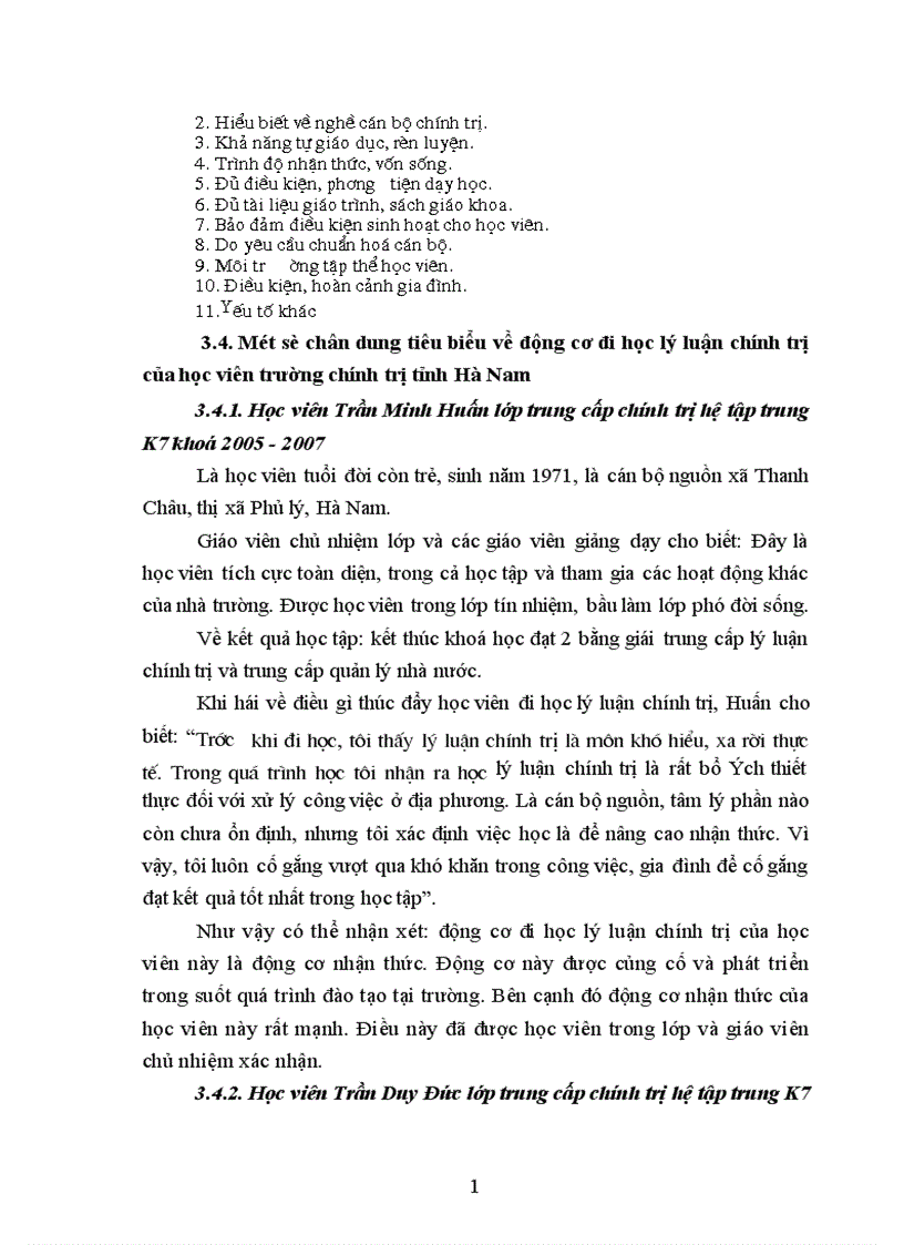image for page Động cơ đi học lý luận chính trị của học viên trường chính trị tỉnh Hà Nam