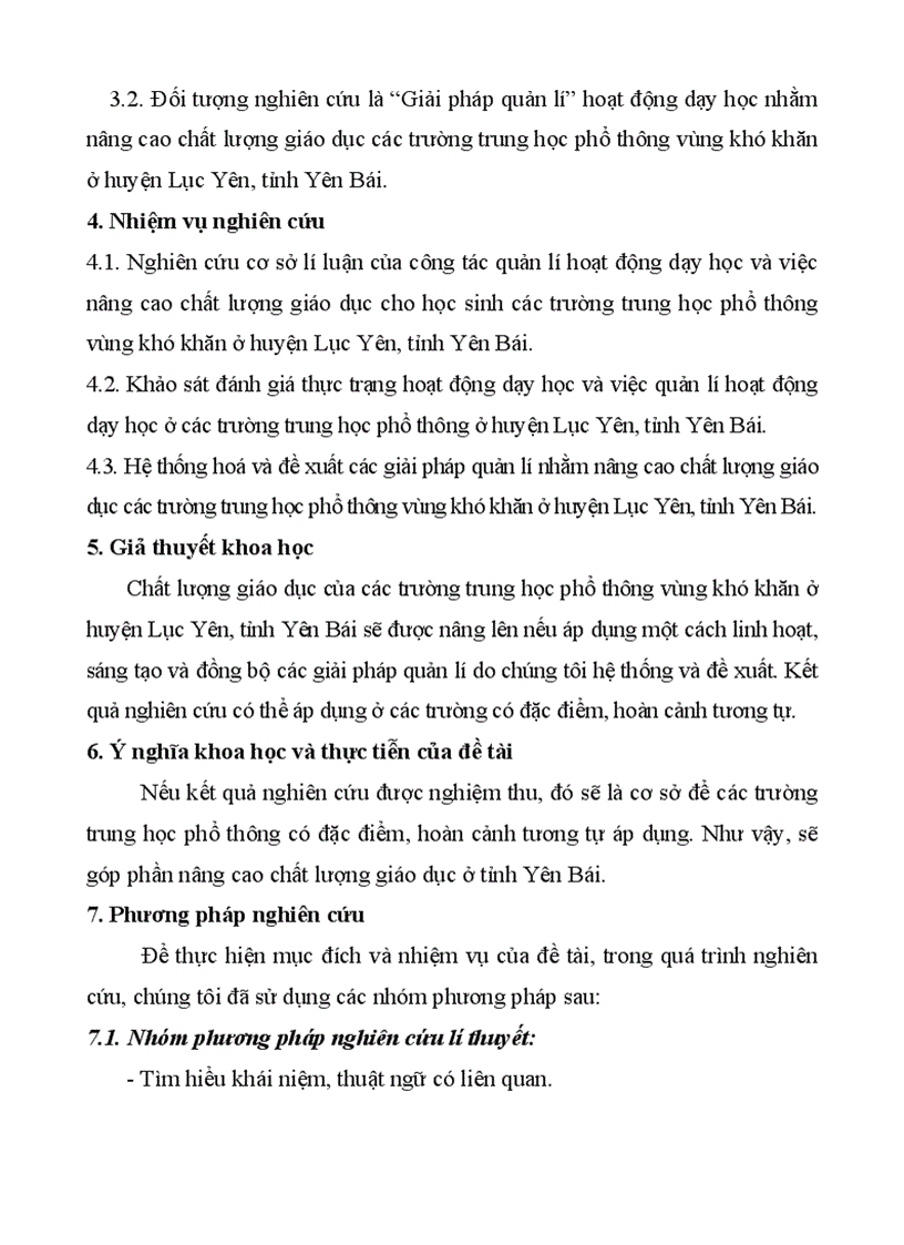 image for page Các giải pháp quản lí hoạt động dạy học nhằm nâng cao chất lượng giáo dục các trường trung học phổ thông vùng khó khăn ở huyện Lục Yên tỉnh Yên Bái 1