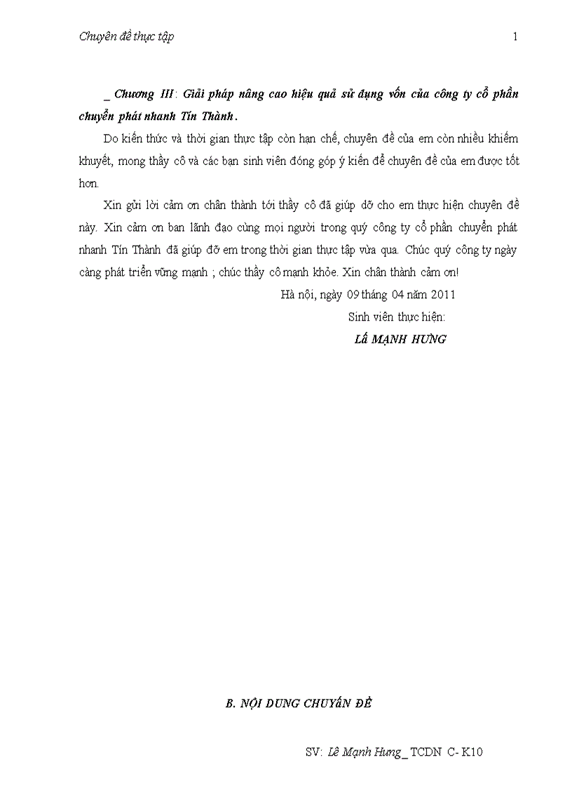 image for page Vốn kinh doanh và giải pháp nâng cao hiệu quả sử dụng vốn tại công ty cổ phần chuyển phát nhanh Tín Thành