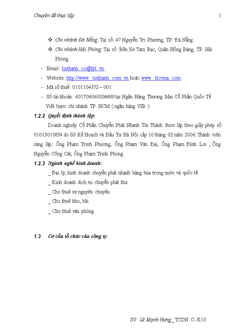 image for page Vốn kinh doanh và giải pháp nâng cao hiệu quả sử dụng vốn tại công ty cổ phần chuyển phát nhanh Tín Thành