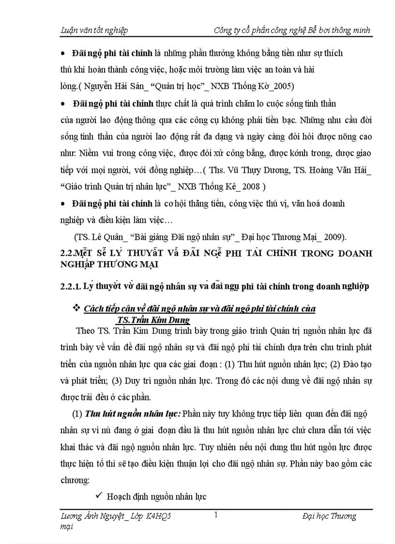 image for page Hoàn thiện công tác đãi ngộ phi tài chính tại công ty cổ phần công nghệ Bể bơi thông minh 1