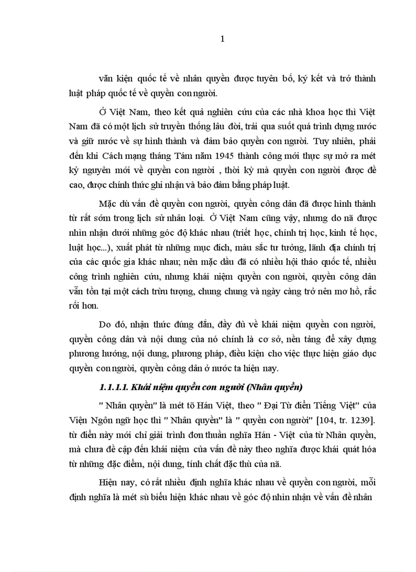 image for page Thực trạng giáo dục quyền con người quyền công dân ở Việt Nam hiện nay