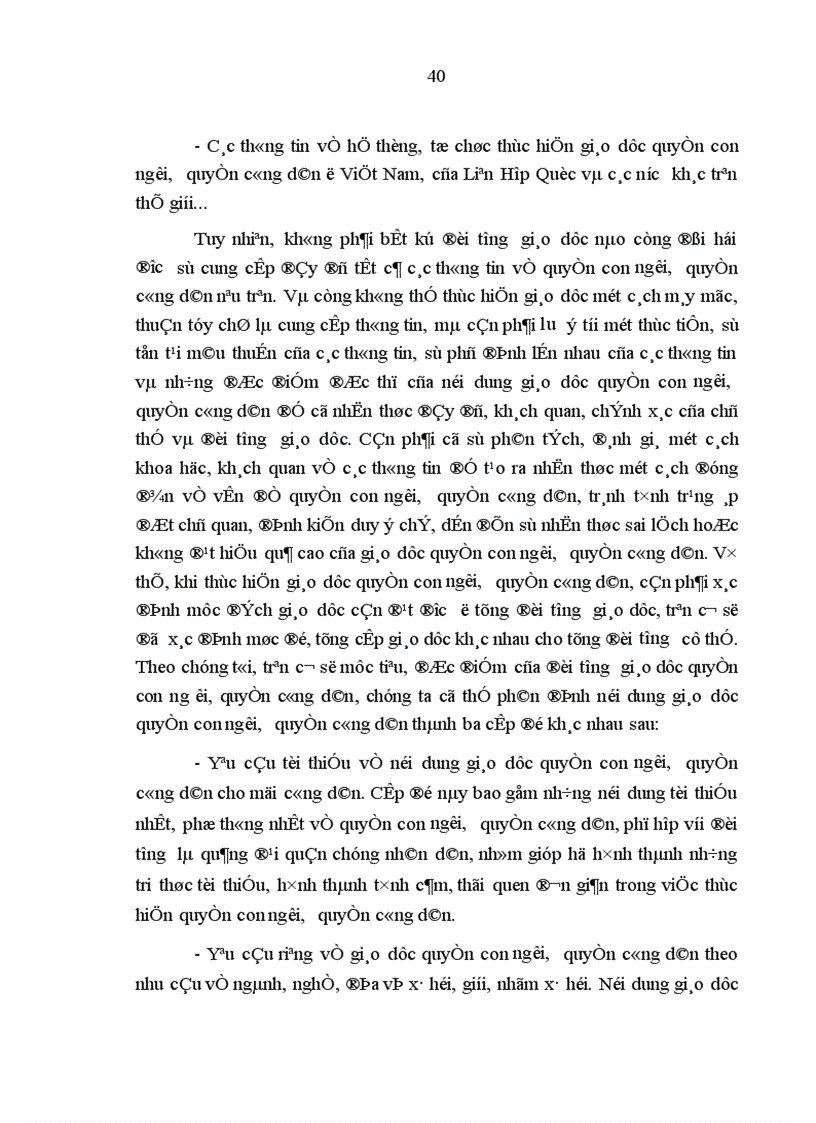 image for page Thực trạng giáo dục quyền con người quyền công dân ở Việt Nam hiện nay