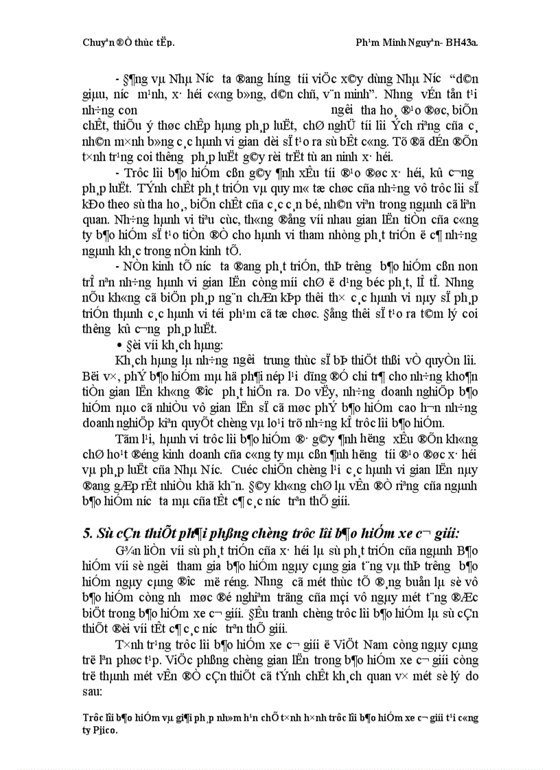 image for page Trục lợi bảo hiểm và giải pháp nhằm hạn chế tình hình trục lợi bảo hiểm xe cơ giới tại công ty Pjico 1