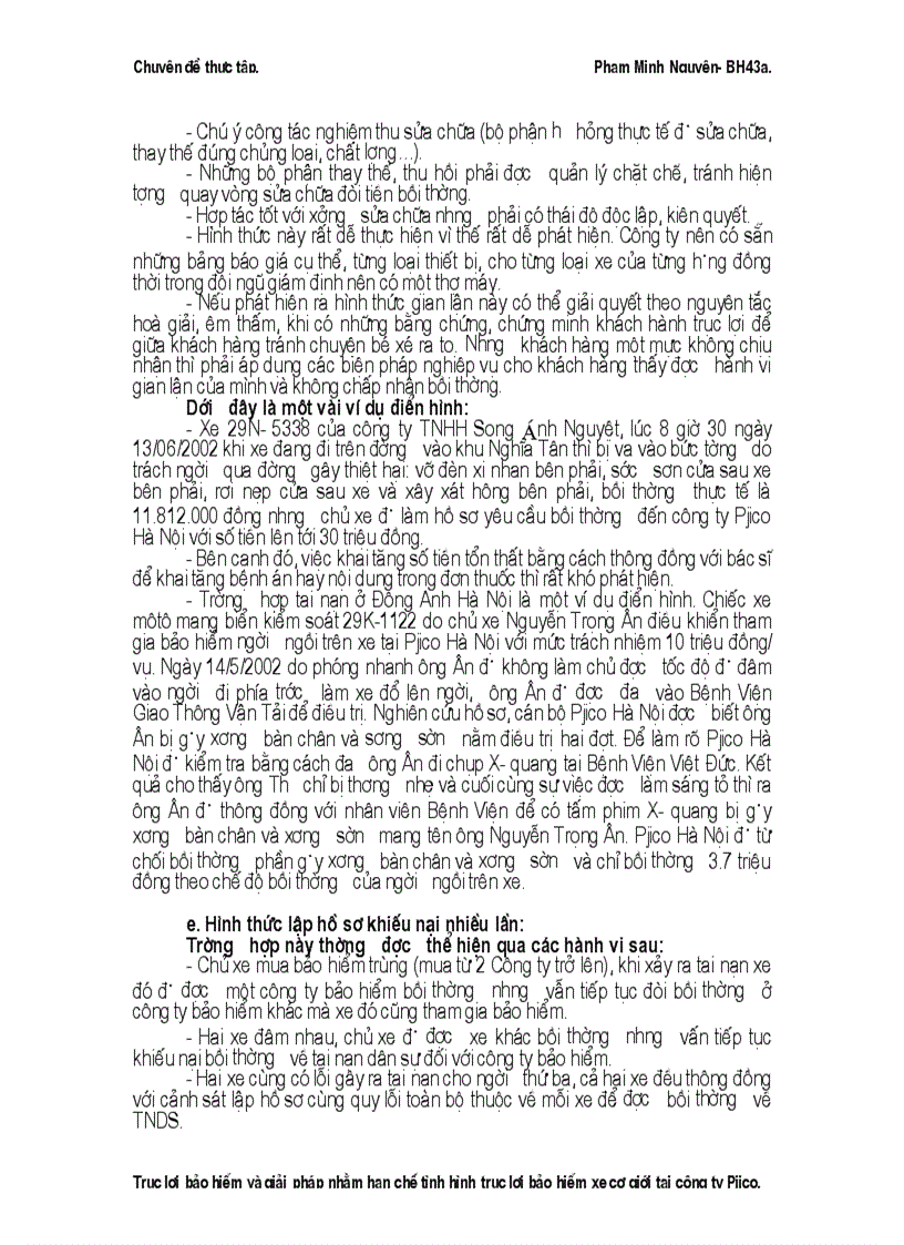 image for page Trục lợi bảo hiểm và giải pháp nhằm hạn chế tình hình trục lợi bảo hiểm xe cơ giới tại công ty Pjico 1
