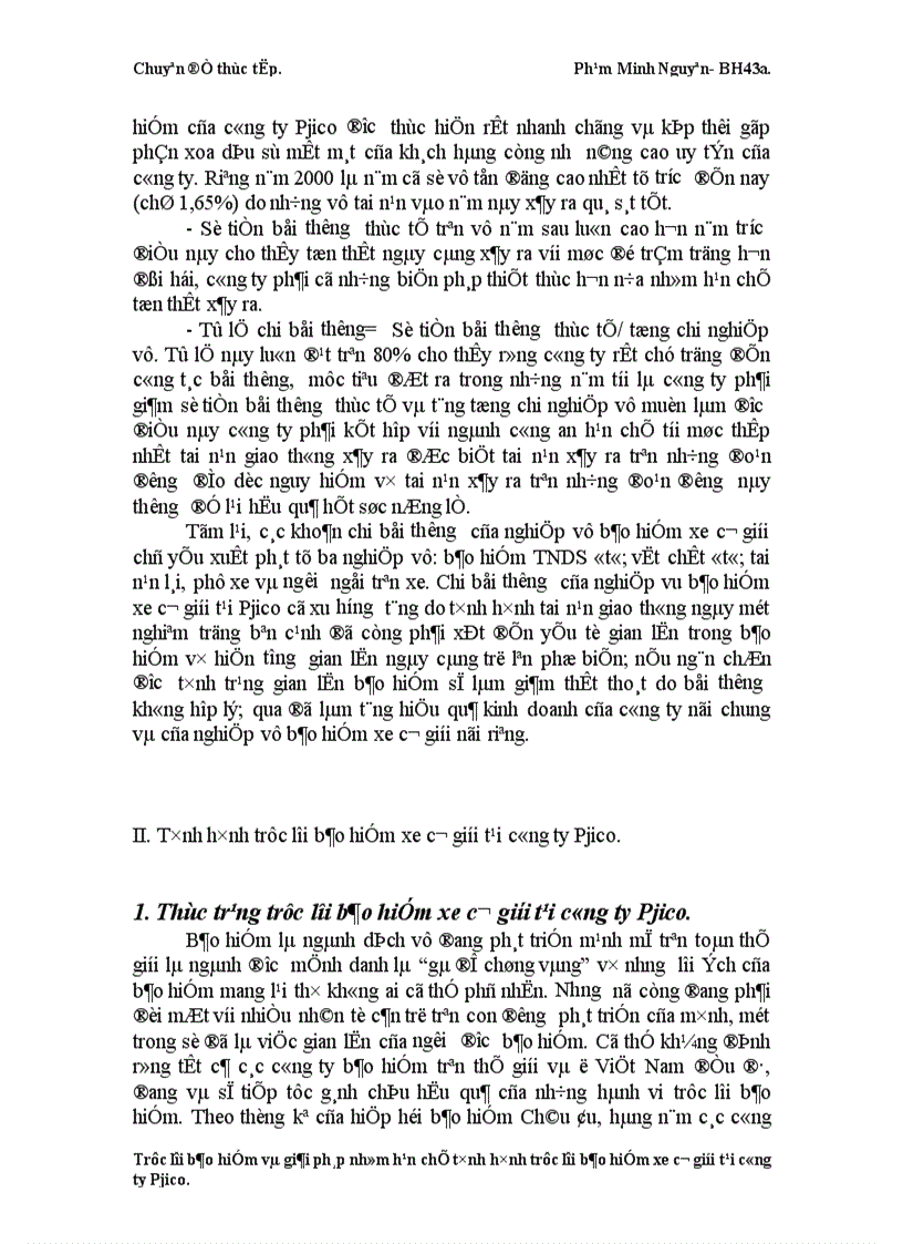 image for page Trục lợi bảo hiểm và giải pháp nhằm hạn chế tình hình trục lợi bảo hiểm xe cơ giới tại công ty Pjico 1