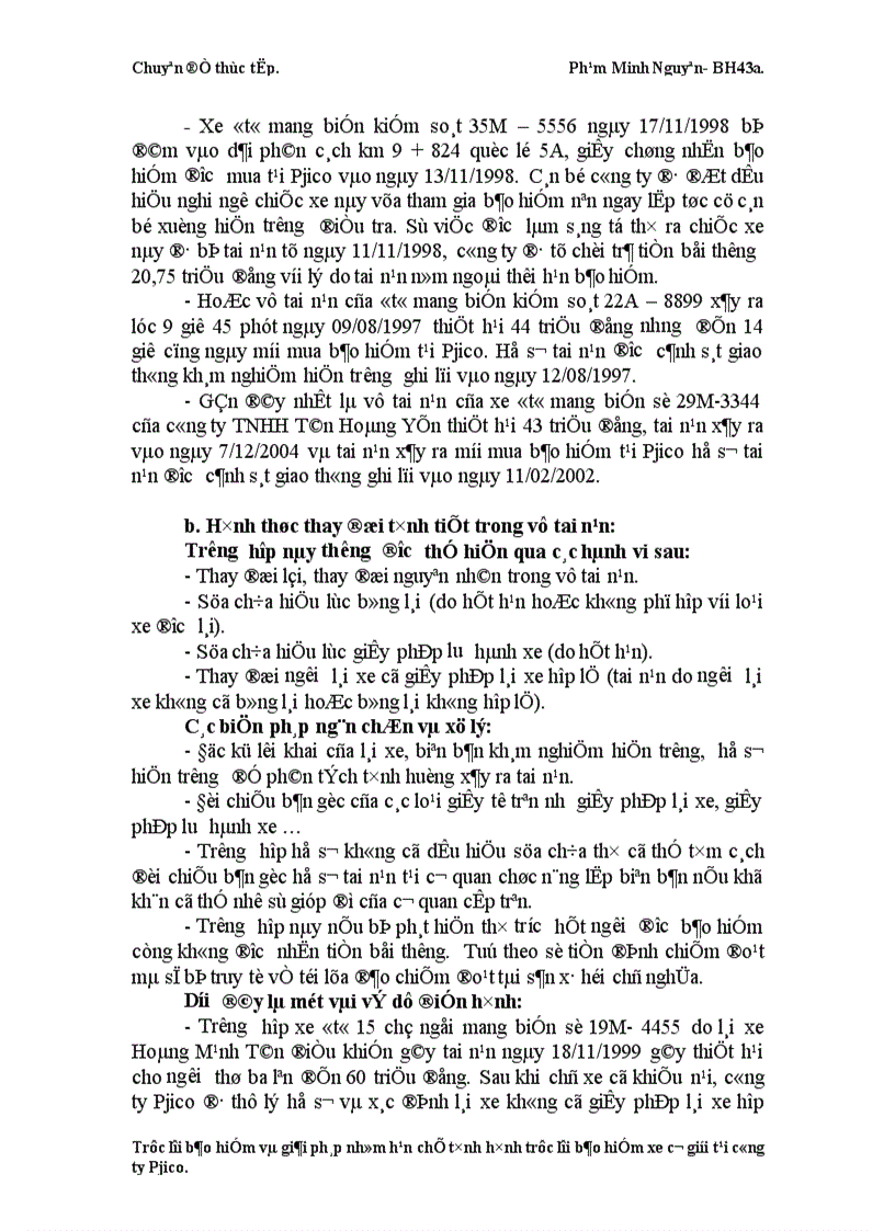 image for page Trục lợi bảo hiểm và giải pháp nhằm hạn chế tình hình trục lợi bảo hiểm xe cơ giới tại công ty Pjico 1