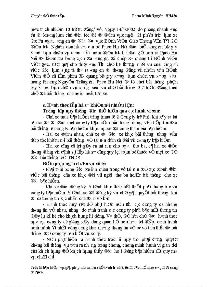 image for page Trục lợi bảo hiểm và giải pháp nhằm hạn chế tình hình trục lợi bảo hiểm xe cơ giới tại công ty Pjico 1