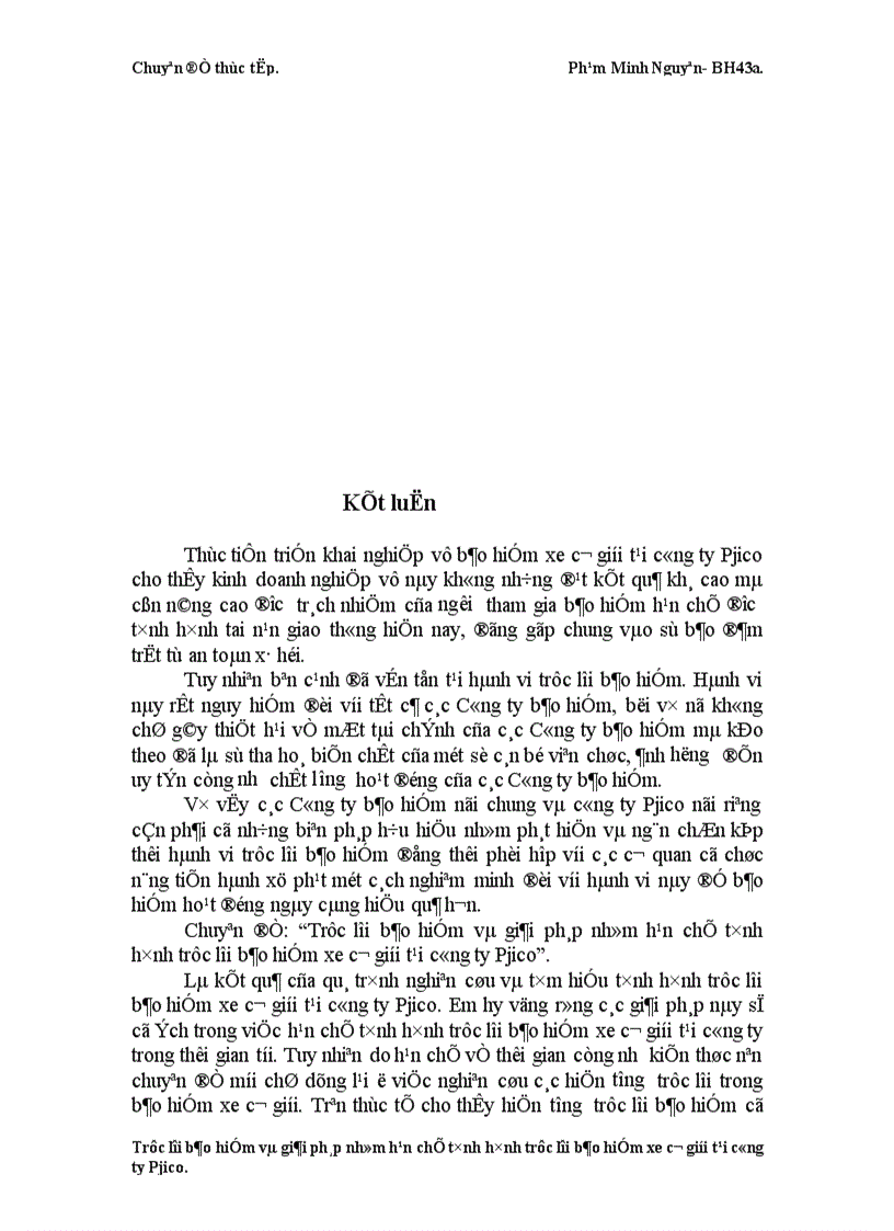 image for page Trục lợi bảo hiểm và giải pháp nhằm hạn chế tình hình trục lợi bảo hiểm xe cơ giới tại công ty Pjico 1
