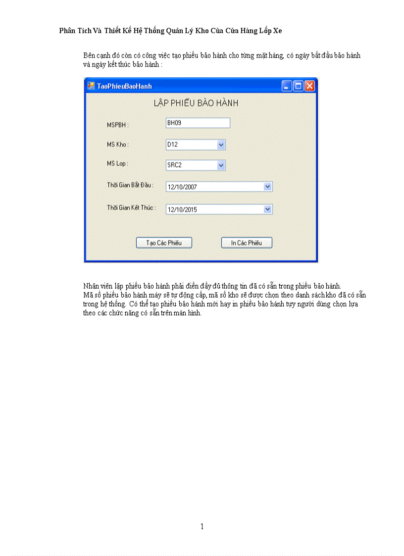 image for page Phân Tích Và Thiết Kế Hệ Thống Quản Lý Kho Của Cửa Hàng Lốp Xe