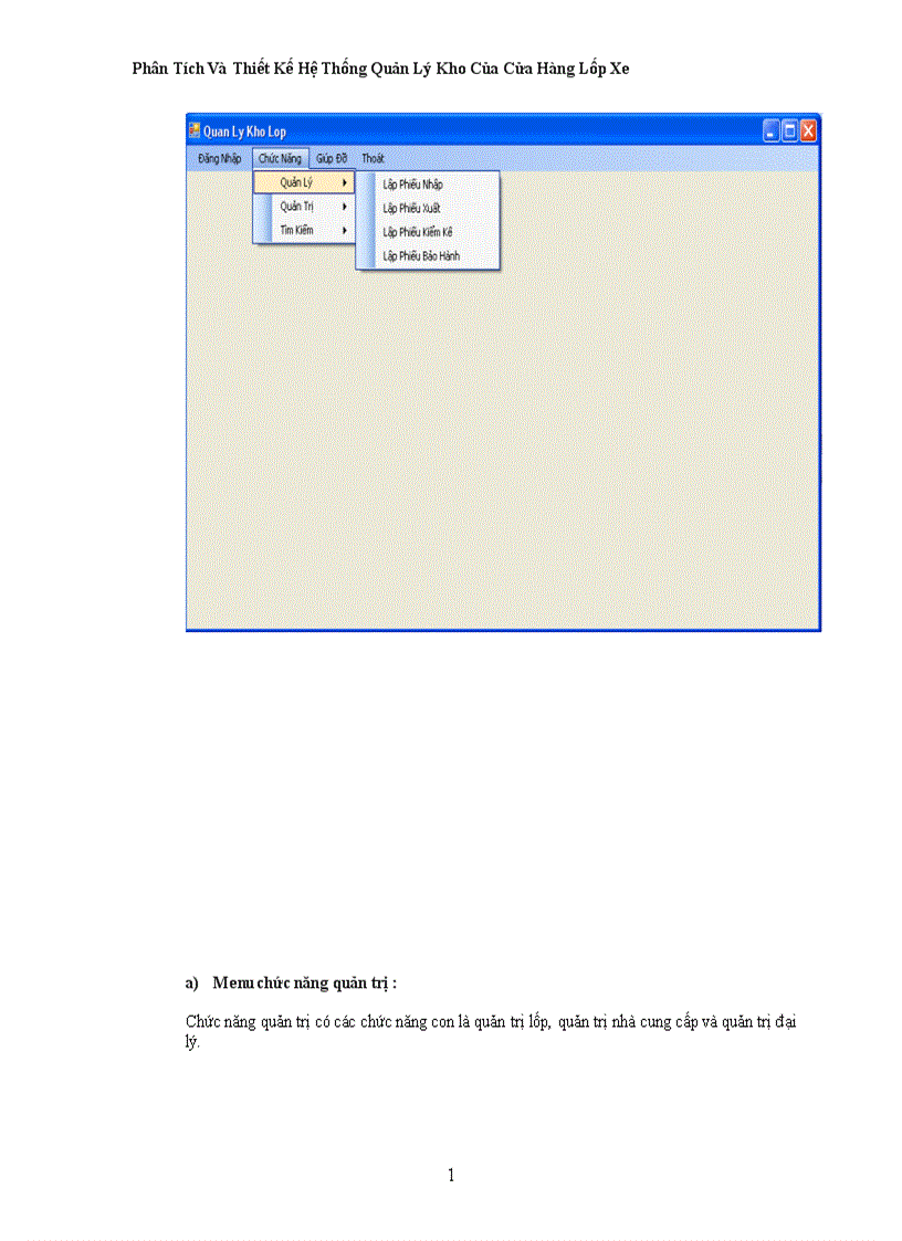 image for page Phân Tích Và Thiết Kế Hệ Thống Quản Lý Kho Của Cửa Hàng Lốp Xe