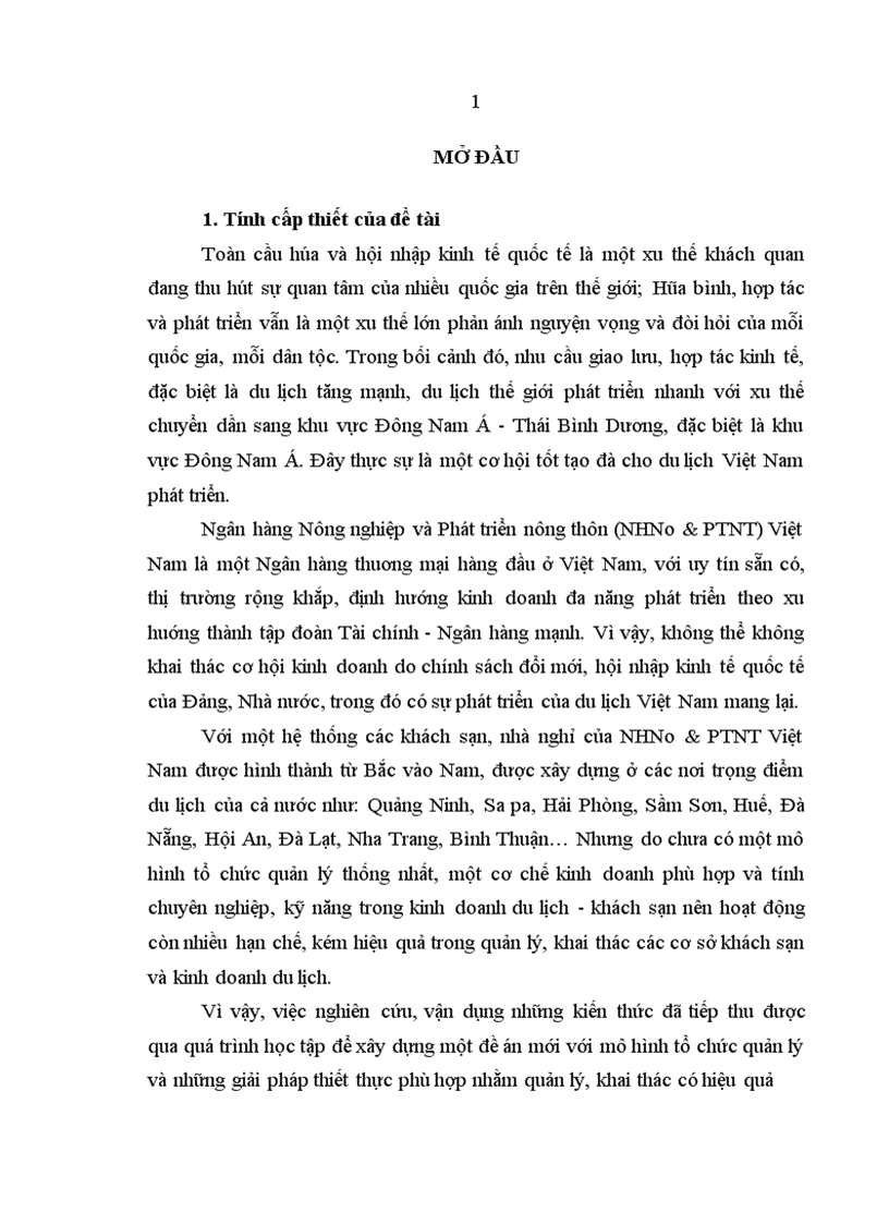 image for page Dịch vụ khách sạn trong hoạt động của NHNo PTNT Việt Nam