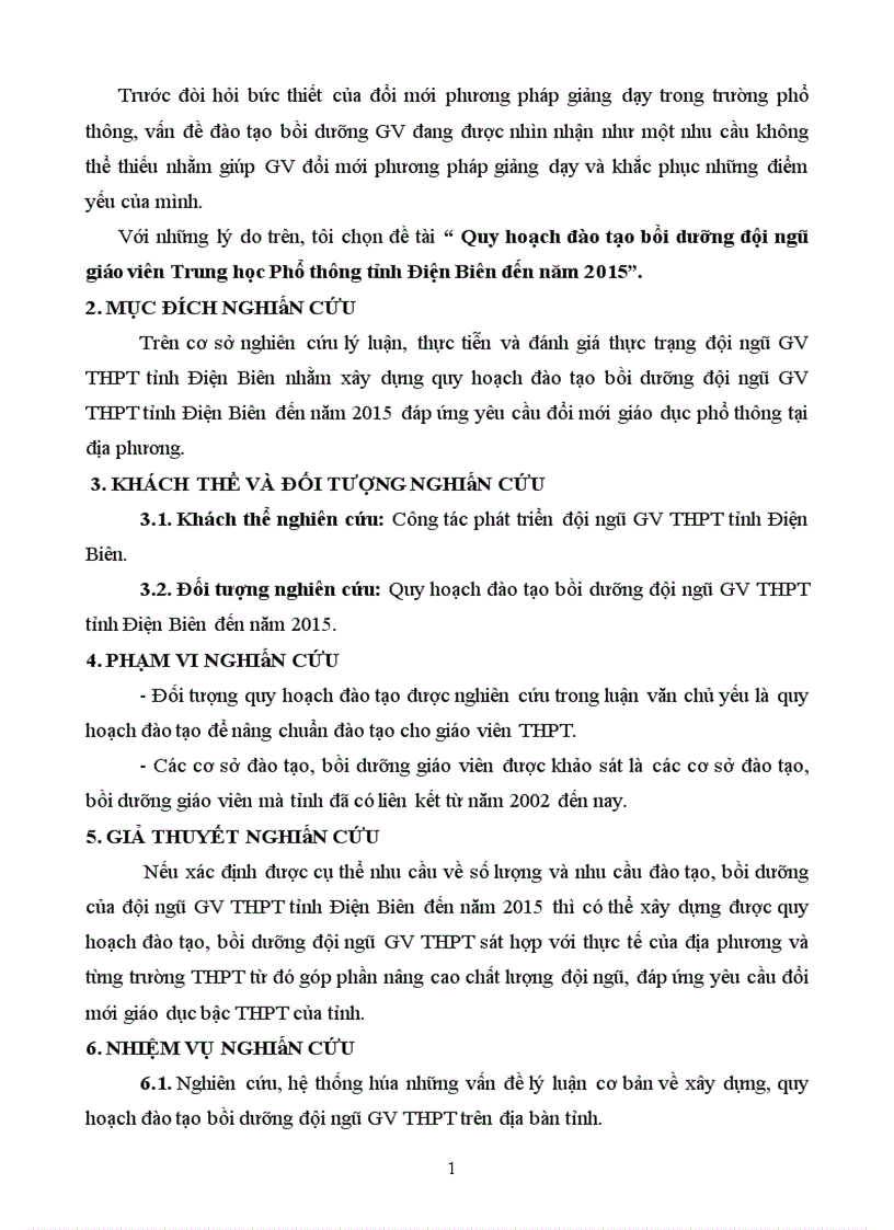 image for page Quy hoạch đào tạo bồi dưỡng đội ngũ giáo viên Trung học Phổ thông tỉnh Điện Biên đến năm 2015 1