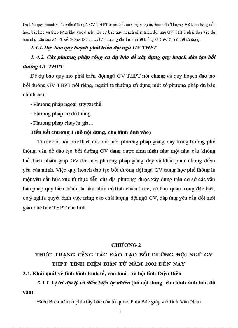 image for page Quy hoạch đào tạo bồi dưỡng đội ngũ giáo viên Trung học Phổ thông tỉnh Điện Biên đến năm 2015 1
