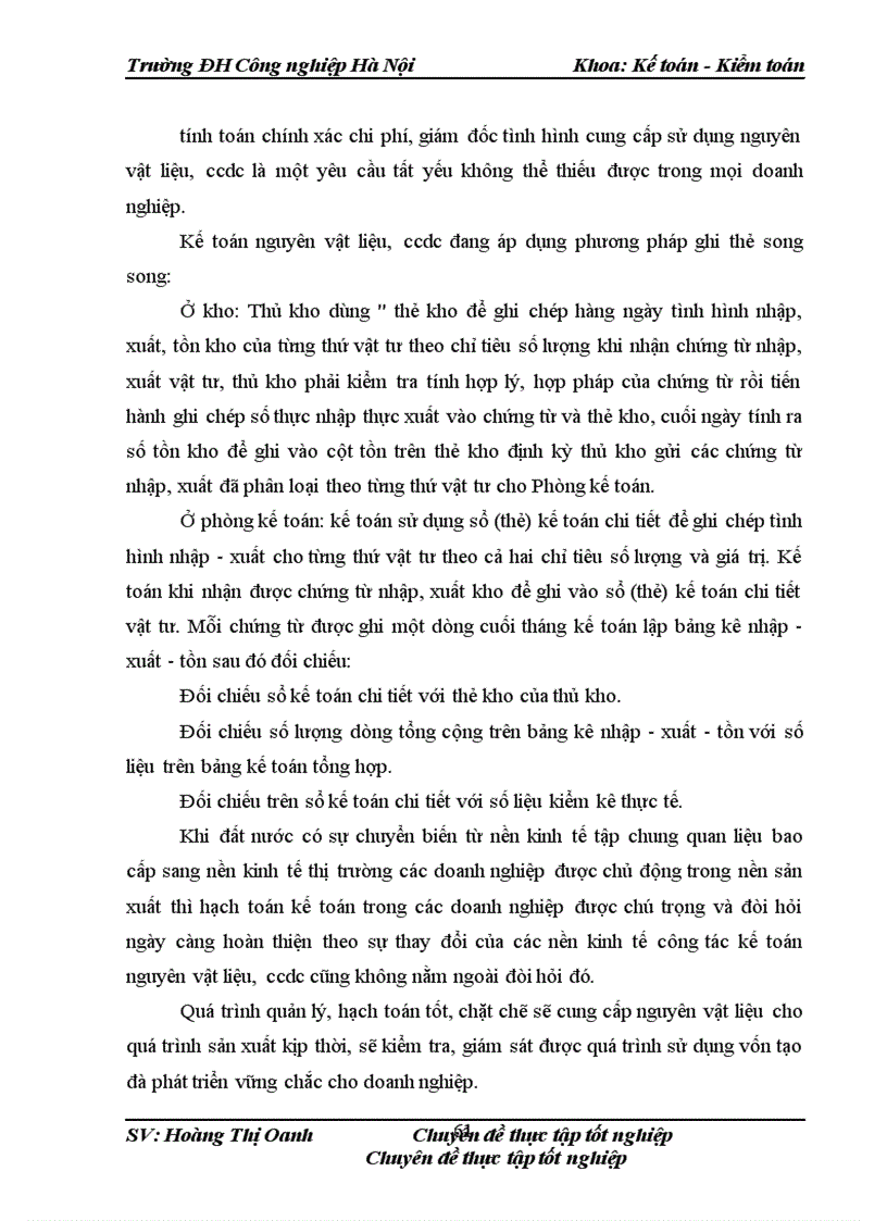 image for page Hoàn thiện công tác kế toán Nguyên vật liệu công cụ dụng cụ tại Công ty Cổ phần máy và Thiết bị thủy lực Thành Công 1