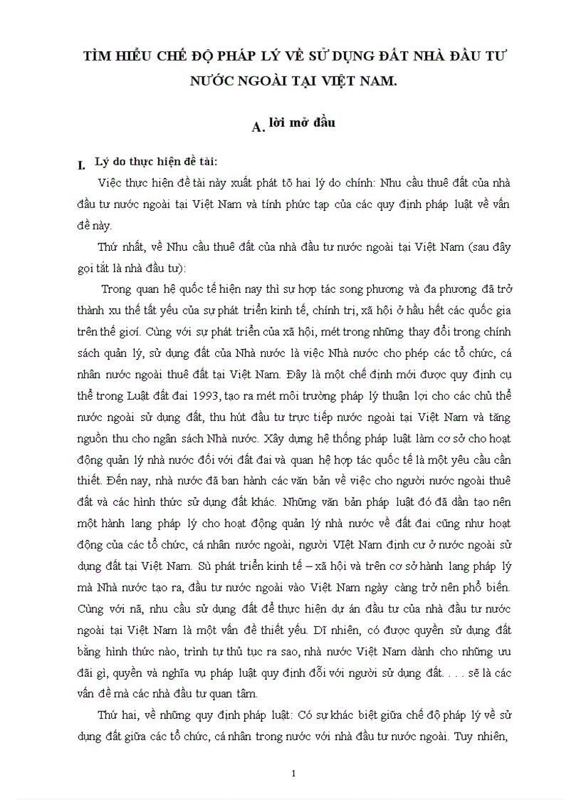 Tìm hiểu chế độ pháp lý về sử dụng đất của nhà đầu tư nước ngoài tại Việt Nam 1