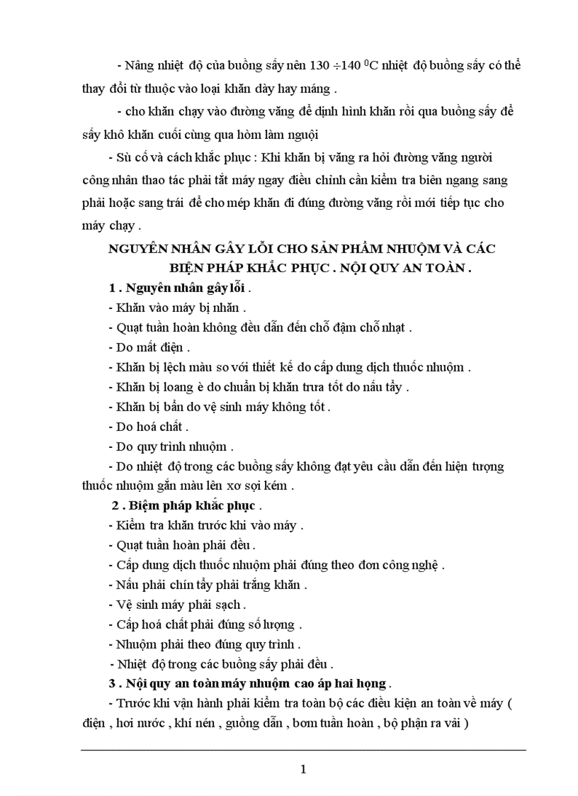 image for page Báo cáo dây chuyền nhuộm khăn chùi trân bằng thuốc nhuộm hoạt tính hoàn nguyên trên thiết bị máy nhuộm cao áp hai họng KDD của Trung Quốc