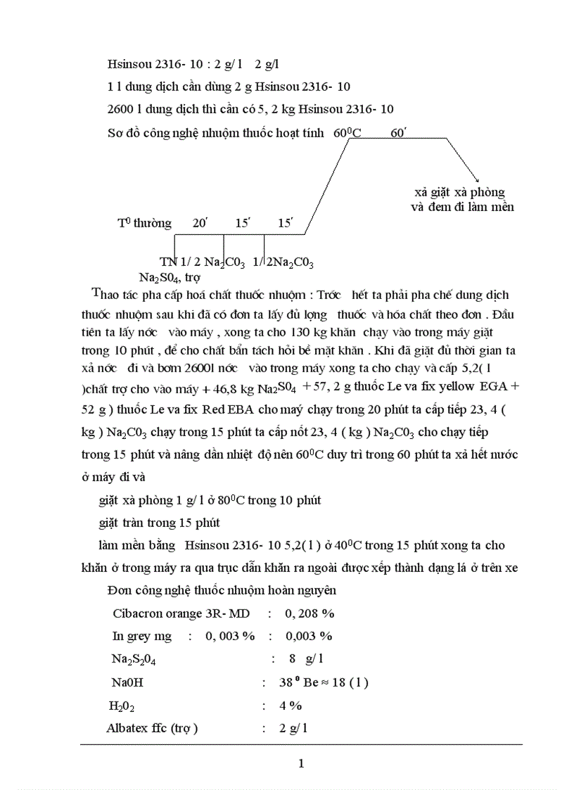 image for page Báo cáo dây chuyền nhuộm khăn chùi trân bằng thuốc nhuộm hoạt tính hoàn nguyên trên thiết bị máy nhuộm cao áp hai họng KDD của Trung Quốc