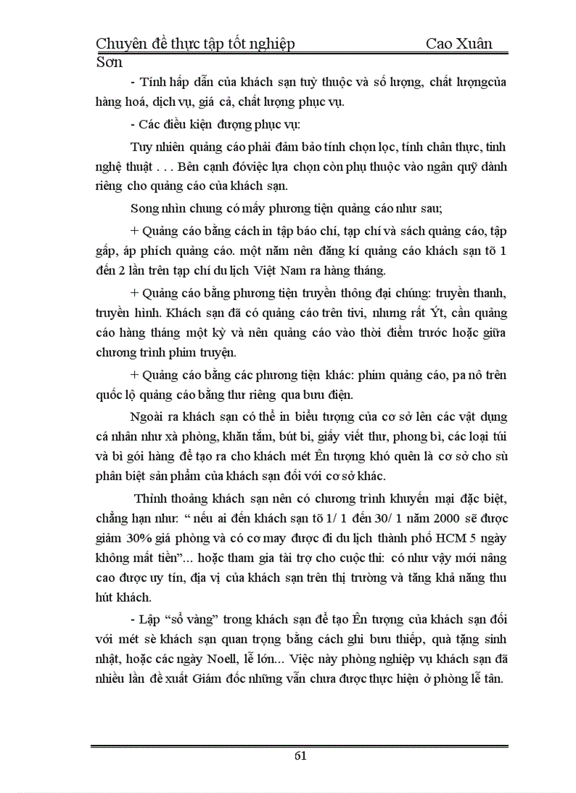 image for page Khách hàng và các biện pháp thu hút khách hàng ở khách sạn Điện Lực 1