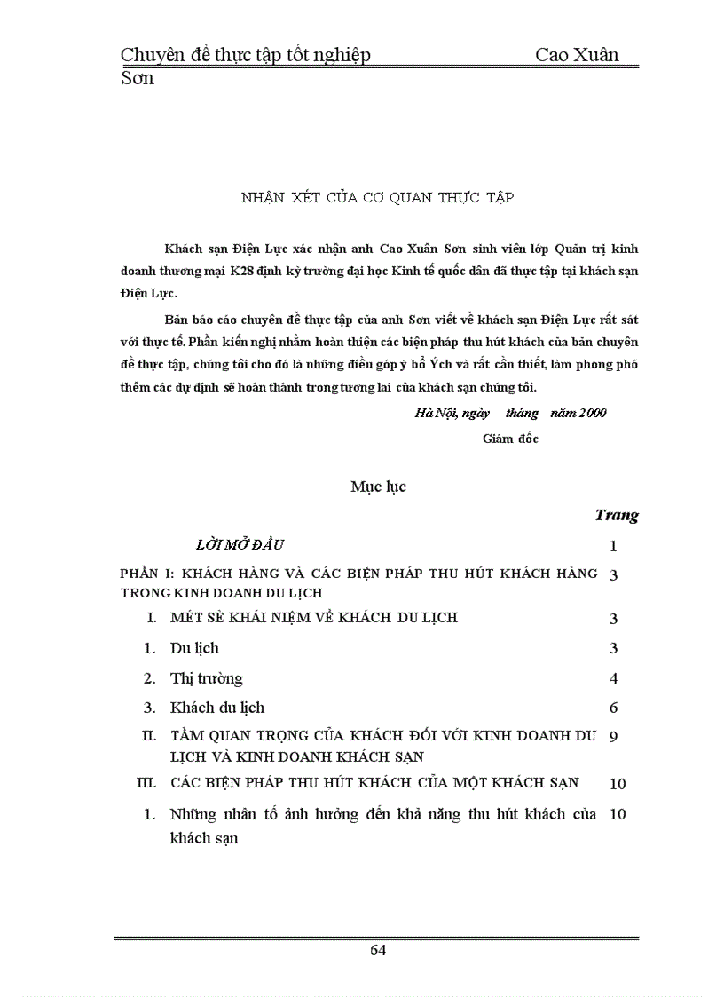 image for page Khách hàng và các biện pháp thu hút khách hàng ở khách sạn Điện Lực 1