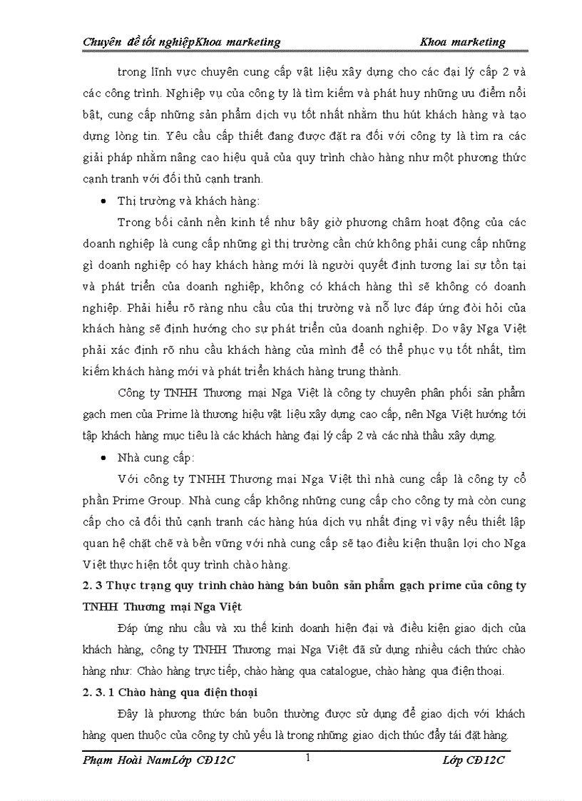 image for page Hoàn thiện quy trình chào hàng bán buôn sản phẩm gạch Prime của Công ty TNHH Thương mại Nga Việt