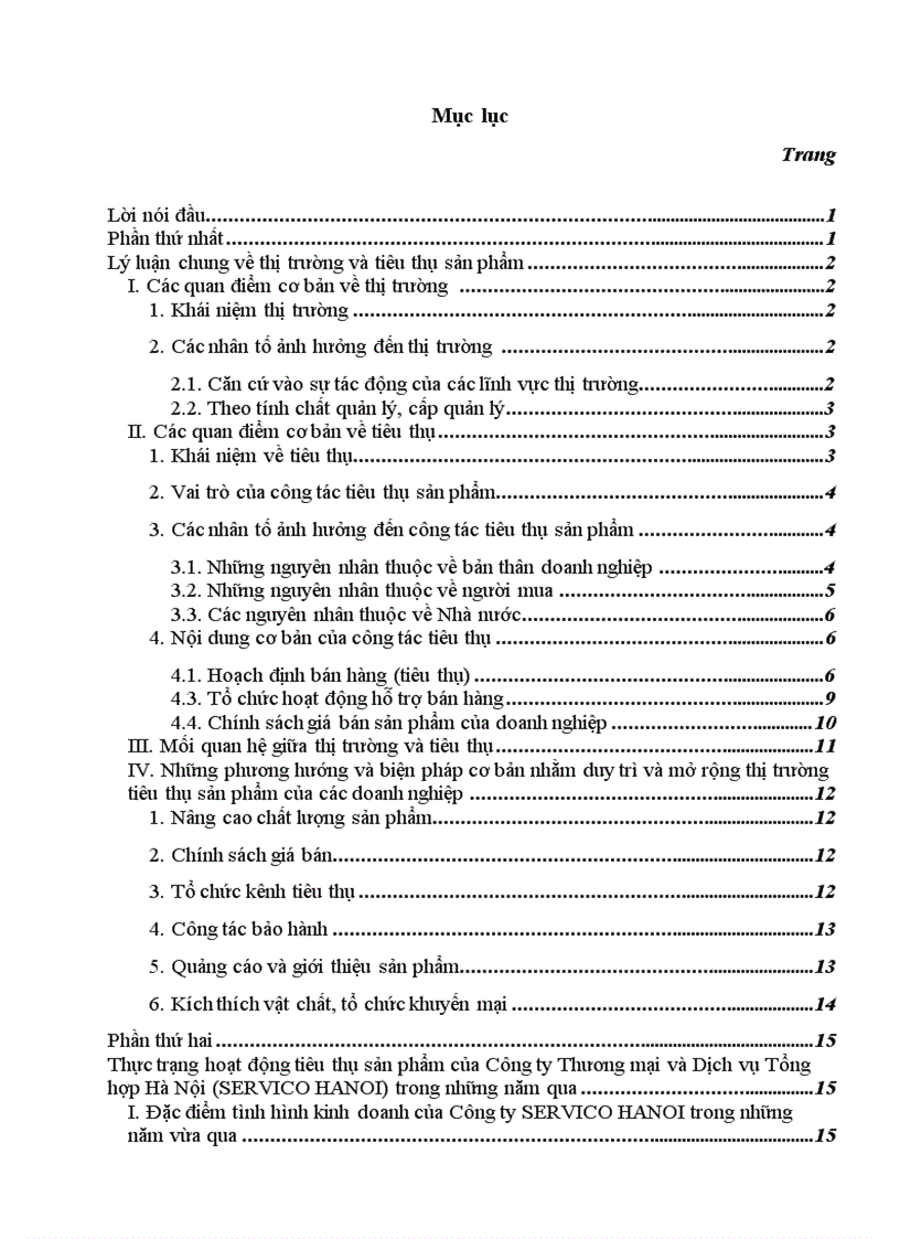 image for page Nâng cao hiệu quả tiêu thụ sản phẩm của Công ty Thương mại và Dịch vụ Tổng hợp Hà Nội