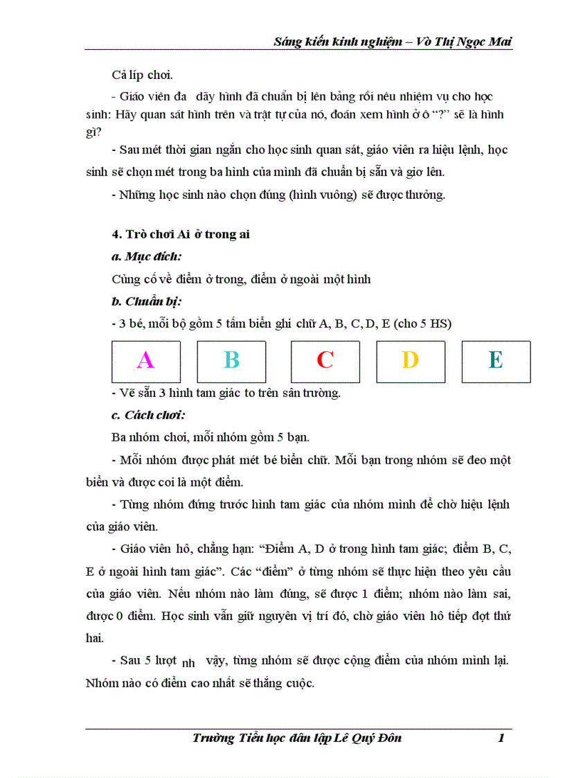 image for page Thiết kế hệ thống trò chơi Toán học nhằm phát huy tính tích cực cho học sinh lớp Một