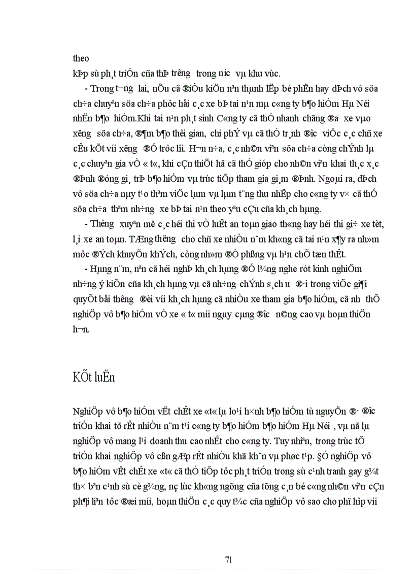 image for page Một số biện pháp nhằm nâng cao hiệu quả của nghiệp vụ bảo hiểm vật chất xe ôtô tại công ty bảo hiểm Hà Nội 1