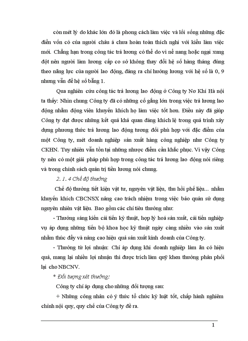 image for page Một số biện pháp nâng cao hiệu quả công tác trả lương với vấn đề tạo động lực cho con người lao động ở Công ty cơ khí Hà Nội 1