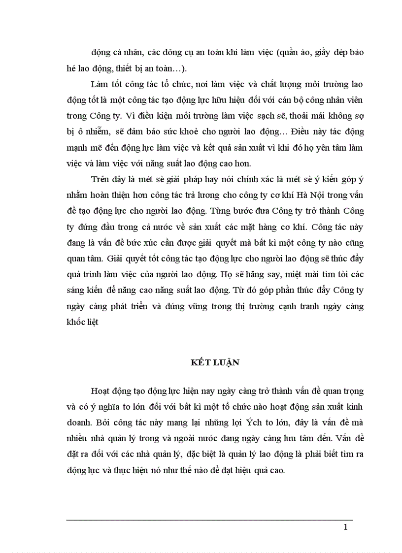 image for page Một số biện pháp nâng cao hiệu quả công tác trả lương với vấn đề tạo động lực cho con người lao động ở Công ty cơ khí Hà Nội 1