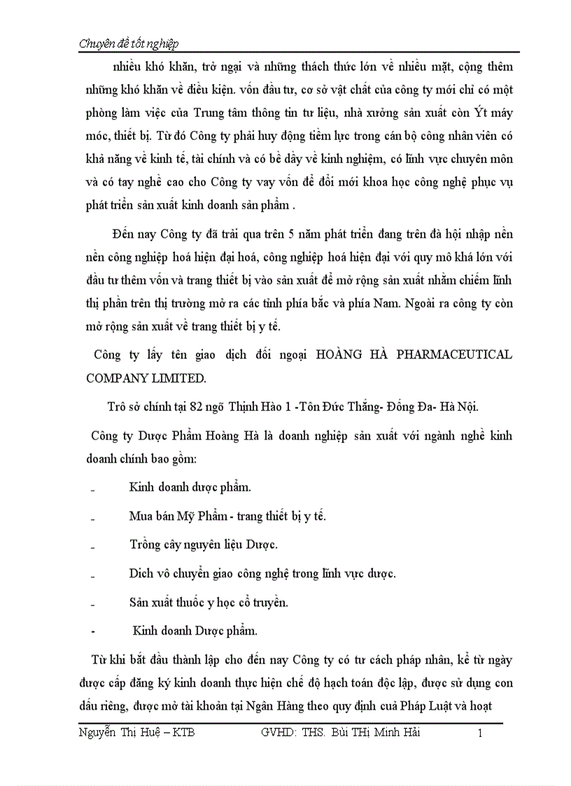 image for page Hoàn Thiện kế toán tập hợp chi phí sản xuất và tính giá thành sản phẩm tại Công ty TNHH Dược Phẩm Hoàng Hà 1