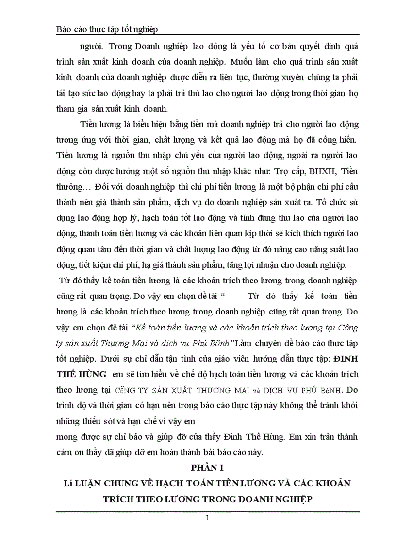 image for page Kế toán tiền lương và các khoản trích theo lương tại Công ty sản xuất Thương Mại và dịch vụ Phú Bình 1