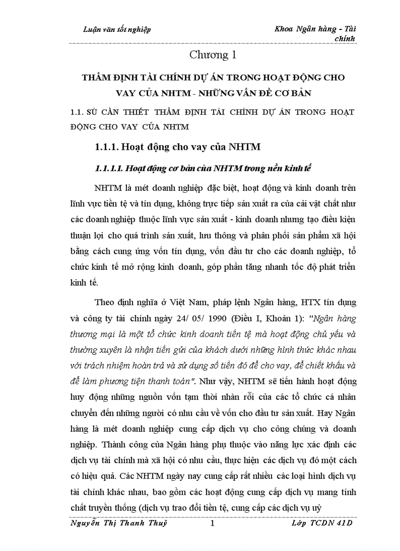 image for page Nâng cao chất lượng thẩm định tài chính dự án trong hoạt động cho vay tại Ngân Hàng Ngoại Thương Việt Nam