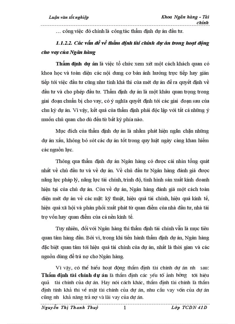 image for page Nâng cao chất lượng thẩm định tài chính dự án trong hoạt động cho vay tại Ngân Hàng Ngoại Thương Việt Nam